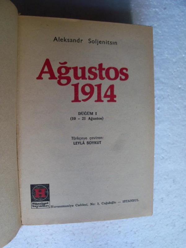 AĞUSTOS 1914 Aleksandr Soljenitsin HÜRRİYET YAY. 2