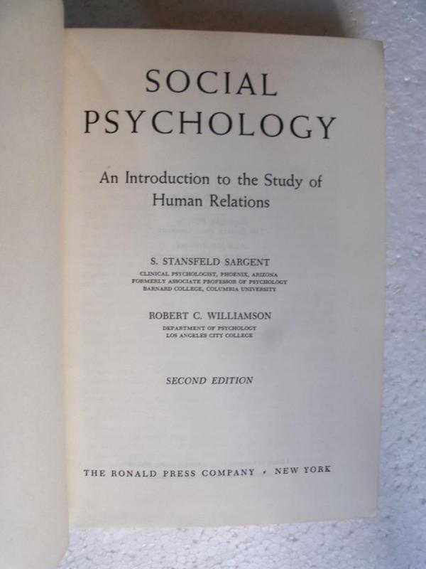 SOCIAL PSYCHOLOGY S. Sargent, Williamson İNGİLİZCE 2