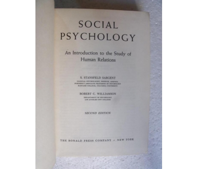 SOCIAL PSYCHOLOGY S. Sargent, Williamson İNGİLİZCE 2 2x