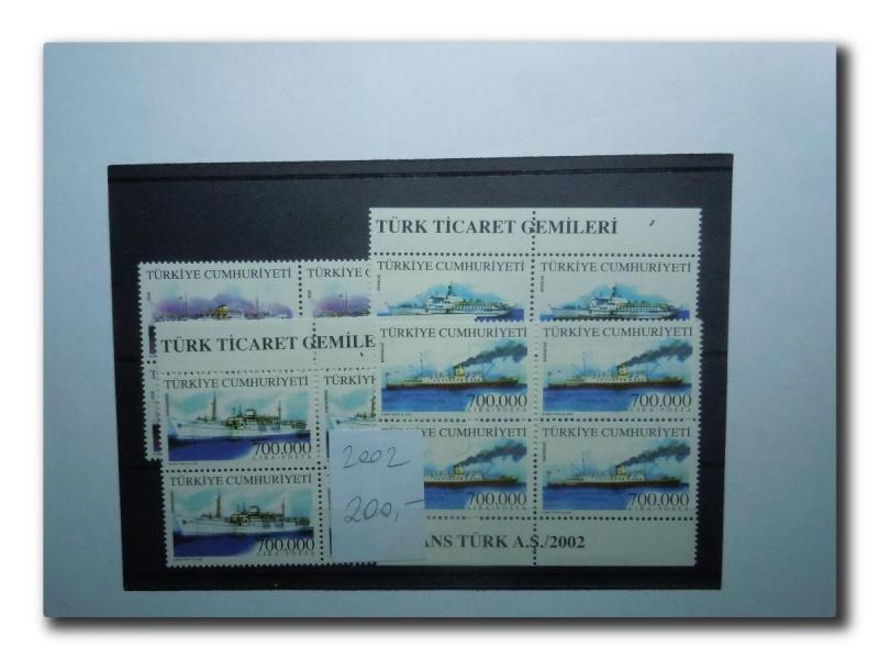 2002 Türk Ticaret Gemileri dörtlü blok  (MNH) 1
