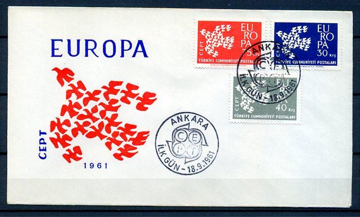 CUMH.FDC  1961 EUROPA CEPT SÜPER (18-21) 1