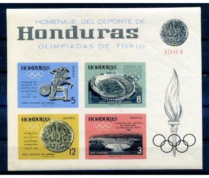 HONDURAS  ** 1964 TOKYO OLİMPİYAT BLOK SÜPER(18-3)