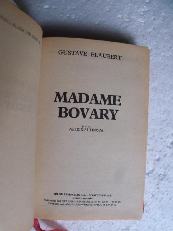 MADAME BOVARY Flaubert BİLGE YAY. ciltli 2