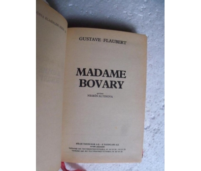 MADAME BOVARY Flaubert BİLGE YAY. ciltli 2 2x