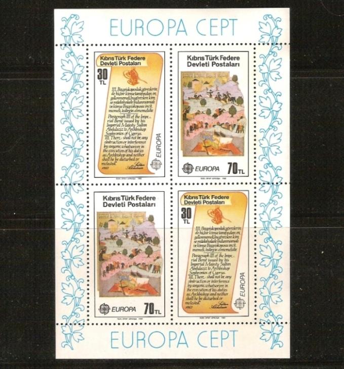 1982  K.K.T.C.  EUROPA-CEPT BLOK  (MNH) 1
