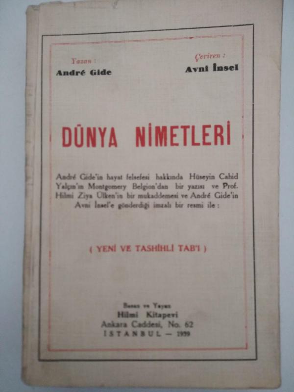 DÜNYA NİMETLERİ - ANDRE GIDE (1939) 1