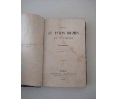 KÜÇÜK DRAMALAR VE MASALLAR  Fransızca (1861) 3 2x