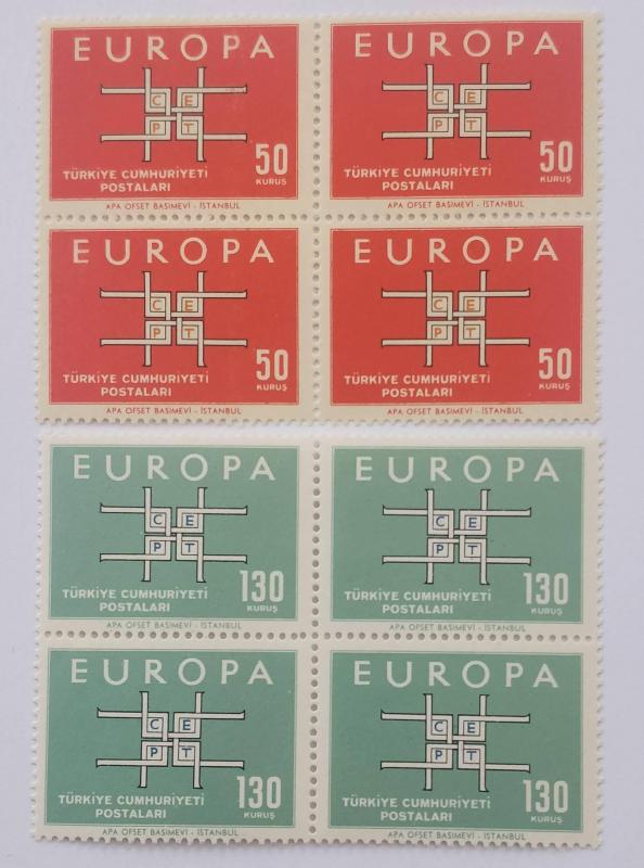 1963 EUROPA-CEPT  DÖRTLÜ TAM SERİ (MNH) 1