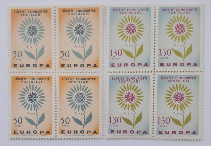 1964 EUROPA-CEPT  DÖRTLÜ TAM SERİ (MNH) 1