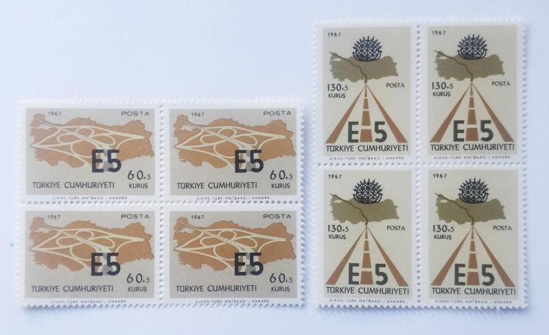 1967 E-5 KARAYOLUNUN TANITILMASI DÖRTLÜ BL. (MNH) 1