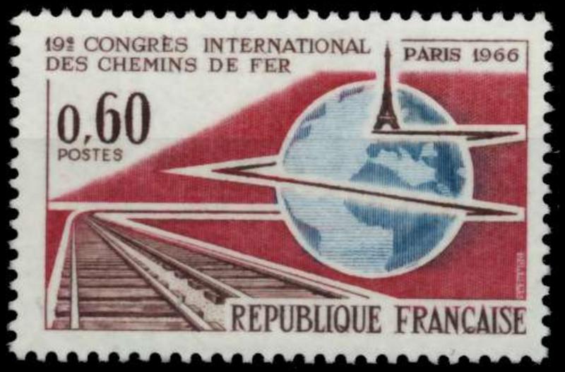 FRANSA 1966 DAMGASIZ 19. PARİS DEMİRYOLU KONGRESİ 1