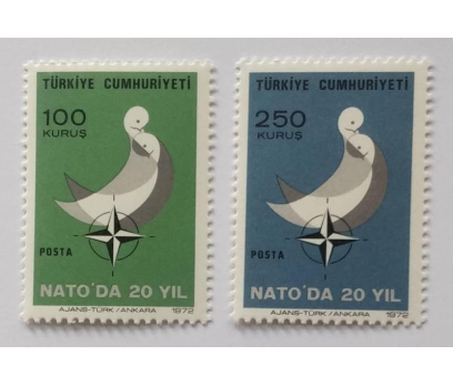 1972 TÜRKİYE NATOYA KATILIŞI 20. Y. TAM SERİ (MNH)