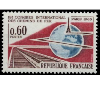 FRANSA 1966 DAMGASIZ 19. PARİS DEMİRYOLU KONGRESİ 1 2x