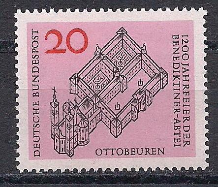 1964 Almanya Ottobeuren Manastırı Damgasız** 1