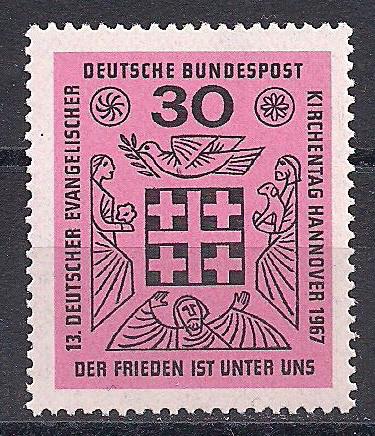1967 Almanya Evangelik Günü Damgasız** 1