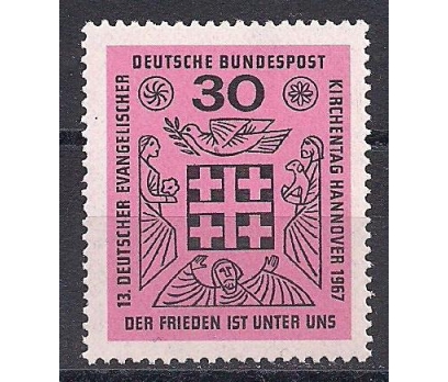 1967 Almanya Evangelik Günü Damgasız**