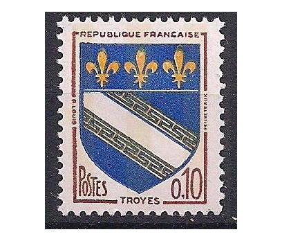 1963 Fransa Troyes Eyalet Amblem Fosfor Damgasız** 1