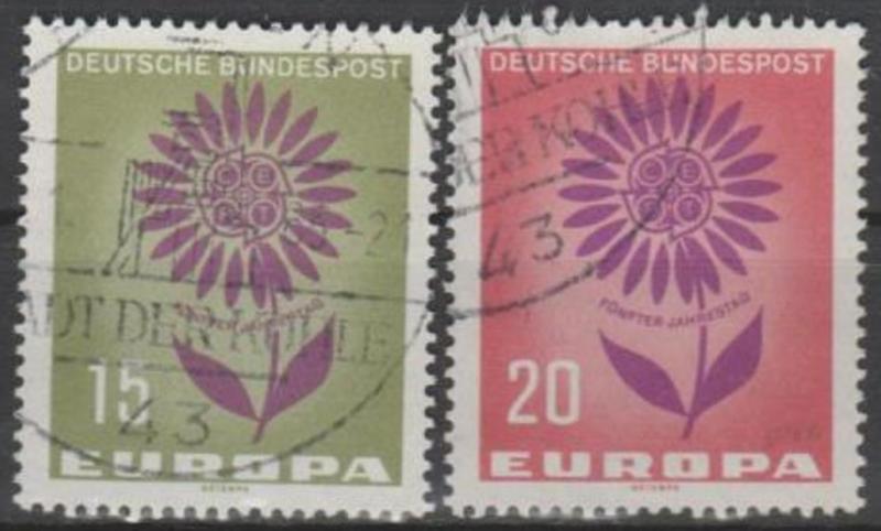 ALMANYA (BATI) 1964 DAMGALI AVRUPA CEPT SERİSİ 1
