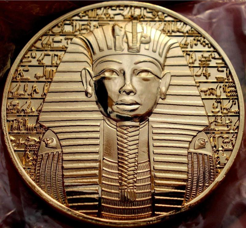 Mısır Altın Kaplama Hatıra Madalyon-Para Muhteşem 1