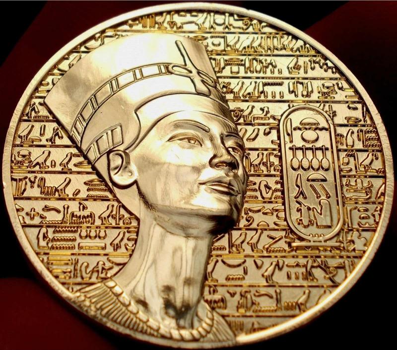 Mısır Altın Kaplama Hatıra Madalyon-Para Muhteşem 1