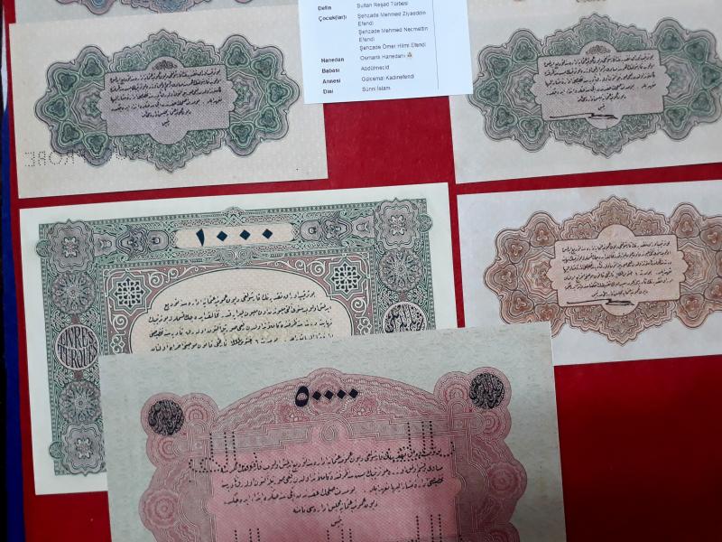 Sultan V.Mehmet Reşat Özel Baskı Kağıt Para Lotu 2 3