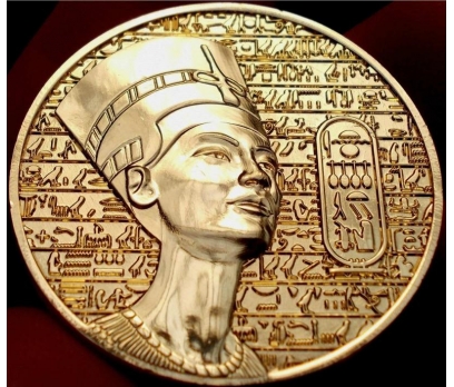 Mısır Altın Kaplama Hatıra Madalyon-Para Muhteşem