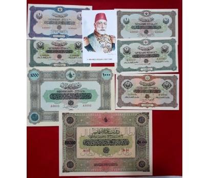Sultan V.Mehmet Reşat Özel Baskı Kağıt Para Lotu 2