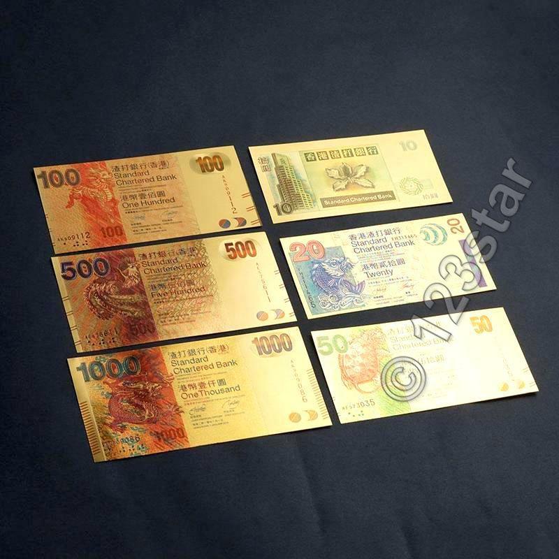 24K Altın Varak Çin 10-20-50-100-500-1000 Charter 1