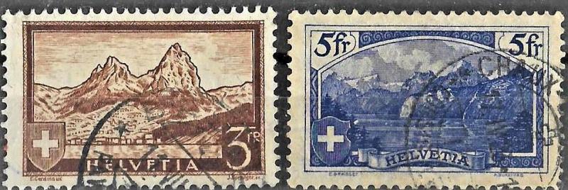 İsviçre 1914,1930pulları 2pul 10 Euro 1