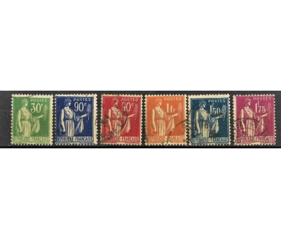 1932 Franzız pullarım 6pul damgalı 6euro 1 2x
