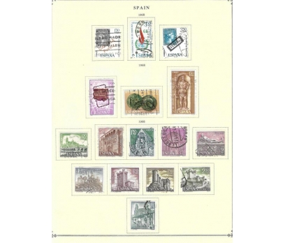 1968yılı ispanya pulları tam seriler 16pul 1 2x