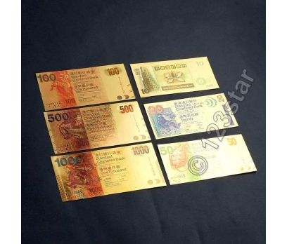 24K Altın Varak Çin 10-20-50-100-500-1000 Charter 1 2x