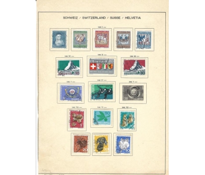 5tam seri 1965yılı isviçre pulları16pul 1 2x