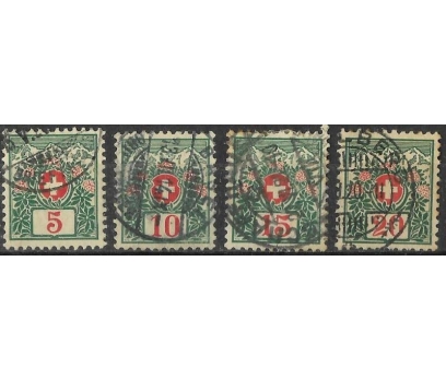 İsviçre Alplerinin gülleri 1911yılı pulları 4pul