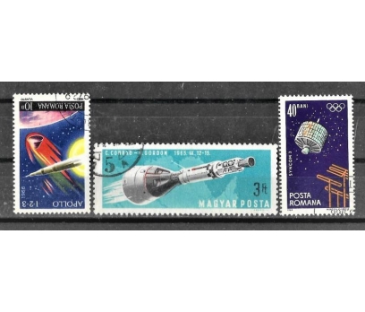 Uzay pulları Romanya ,Macar3pul 1 2x