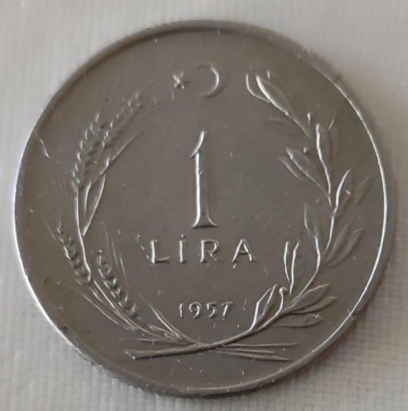 1957 1 Lira Çok Temiz 1