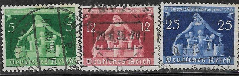 ALman imparatorluğu 1936 pulları 3pul 1