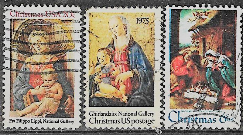 Amerikan Noel pota pulları değişik yıllar 18pul 1
