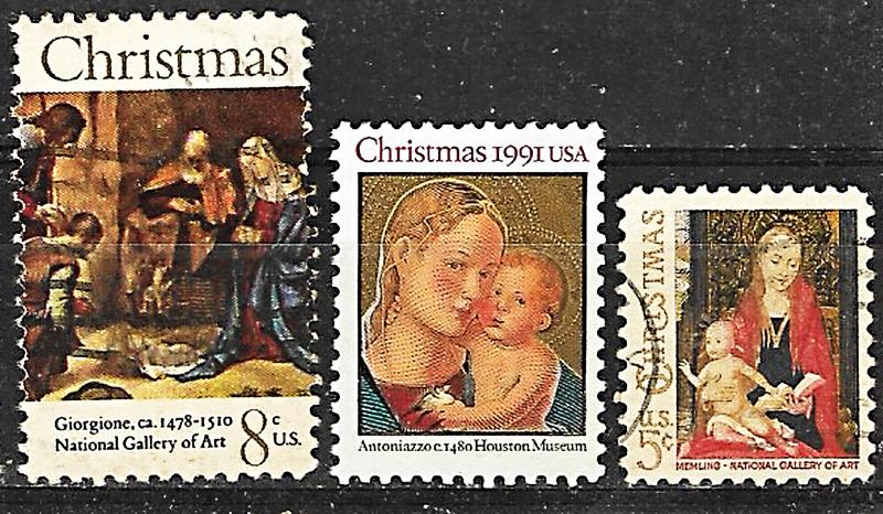 Amerikan Noel pota pulları değişik yıllar 18pul 5