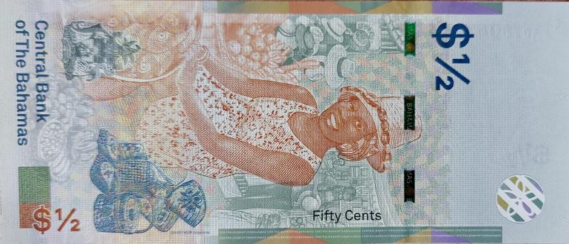 BAHAMALAR ½ Dolar, 2019 ÇİL, KRALİÇE ELİZABETH 2