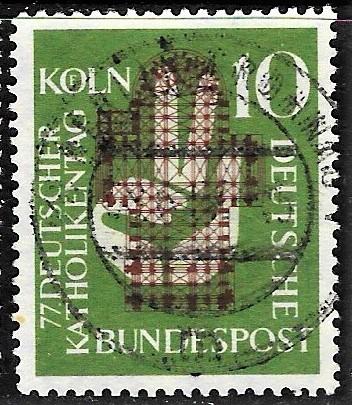 Federal Almanya 1956pulu tek pul damgalı tam seri 1