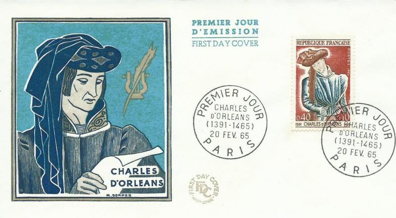 FRANSA 1964 CHARLES D'ORLELANS'IN ÖLÜMÜNÜN 500.YIL 1