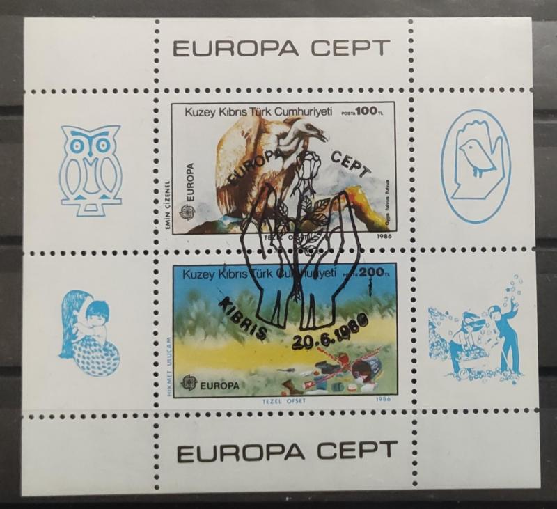 Kıbrıs 1986 Europa Cept Blok 1