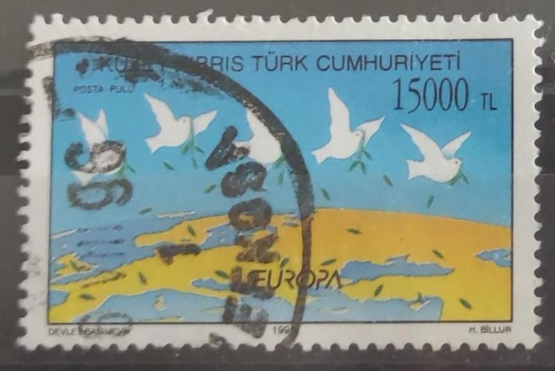 Kıbrıs 1995 Europa Cept Tek Pul 1