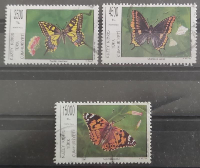 Kıbrıs 1995 Kelebekler 1 Pul Eksik 1