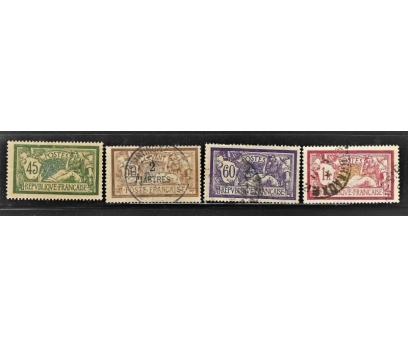 1900-1907F ransız4pul damgalı 170Tl Katalog