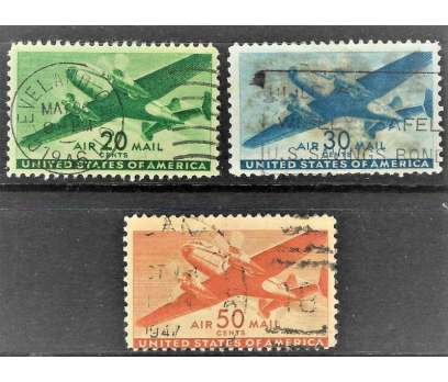 1941ylı usa uçak pulları 7pul tamseri 4,5ş katalog 1 2x