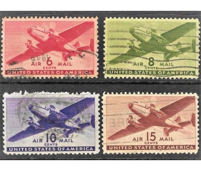 1941ylı usa uçak pulları 7pul tamseri 4,5ş katalog 2 2x