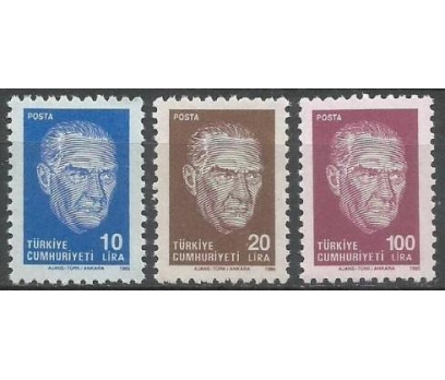 1985 Atatürk Portre Sürekli Posta Seri Damgasız**