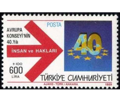 1989 DAMGASIZ AVRUPA KONSEYİ'NİN 40. YILI SERİSİ